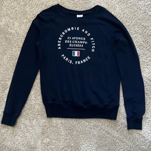 Navy blue French Abercrombie & Fitch sweatshirt